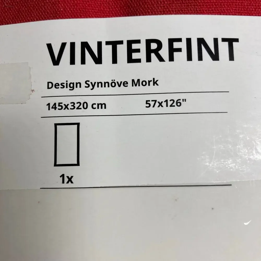 IKEA Vinterfint Design Synnove Mork STRIPED RED Tablecloth 57x126 inches
